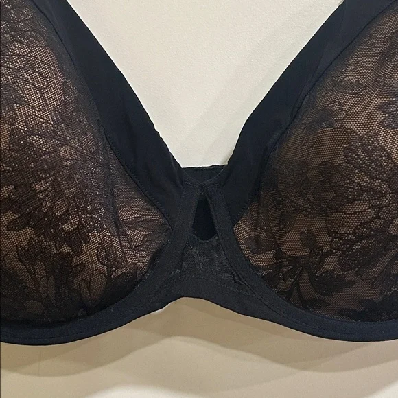 Soma Lightest Lift Perfect Coverage Bra 38DDD‎ Black Lace Underwire - Picture 4 of 16
